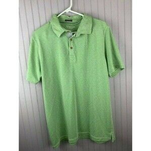 Visitor Size Large Green Mens Polo Shirt Short Sleeve